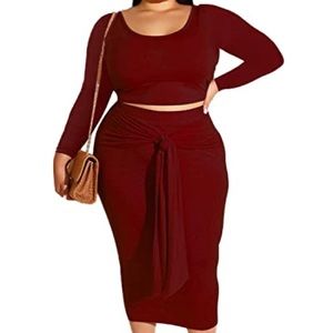 Plus size 2 piece set